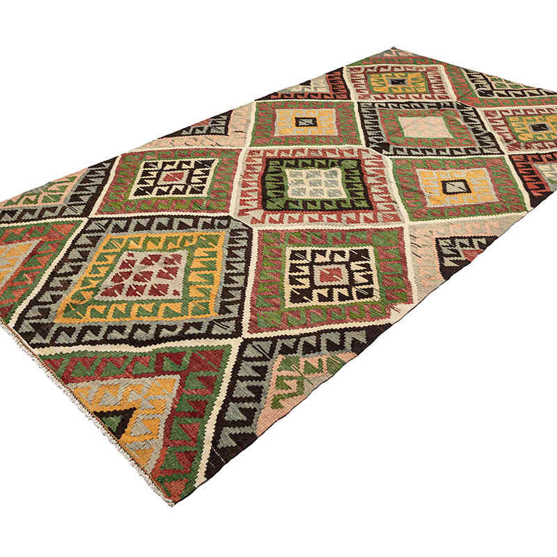 Vintage Antalya Kilim Rug - 5' 7" x 10' 8" (67" x 128") - K0069055