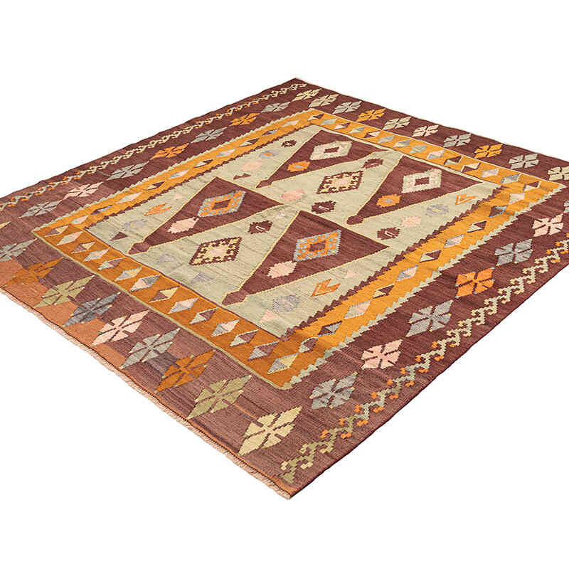 Vintage Ordu Kilim Rug - 5' 11" x 6' 7" (71" x 79") - K0069079