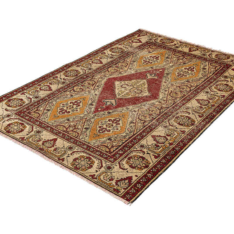 Vintage Turkish Hand-Knotted Rug - 3' 11" x 5' 8" (47" x 68") - K0069107