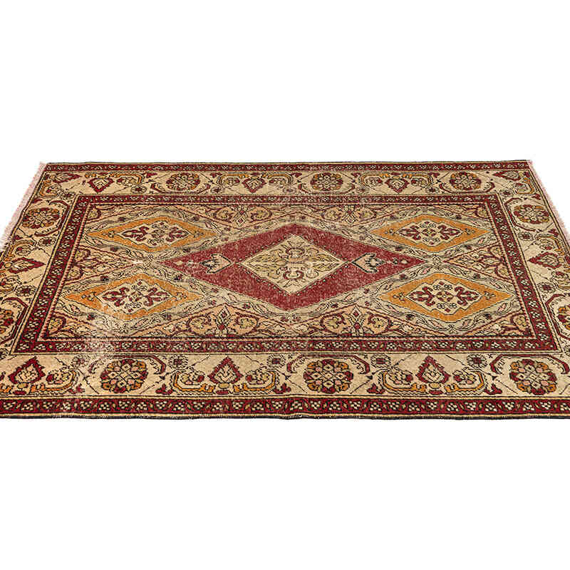 Vintage Turkish Hand-Knotted Rug - 3' 11" x 5' 8" (47" x 68") - K0069107