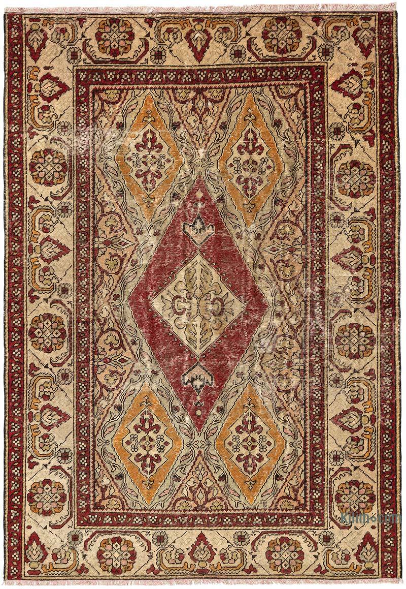 Vintage Turkish Hand-Knotted Rug - 3' 11" x 5' 8" (47" x 68") - K0069107