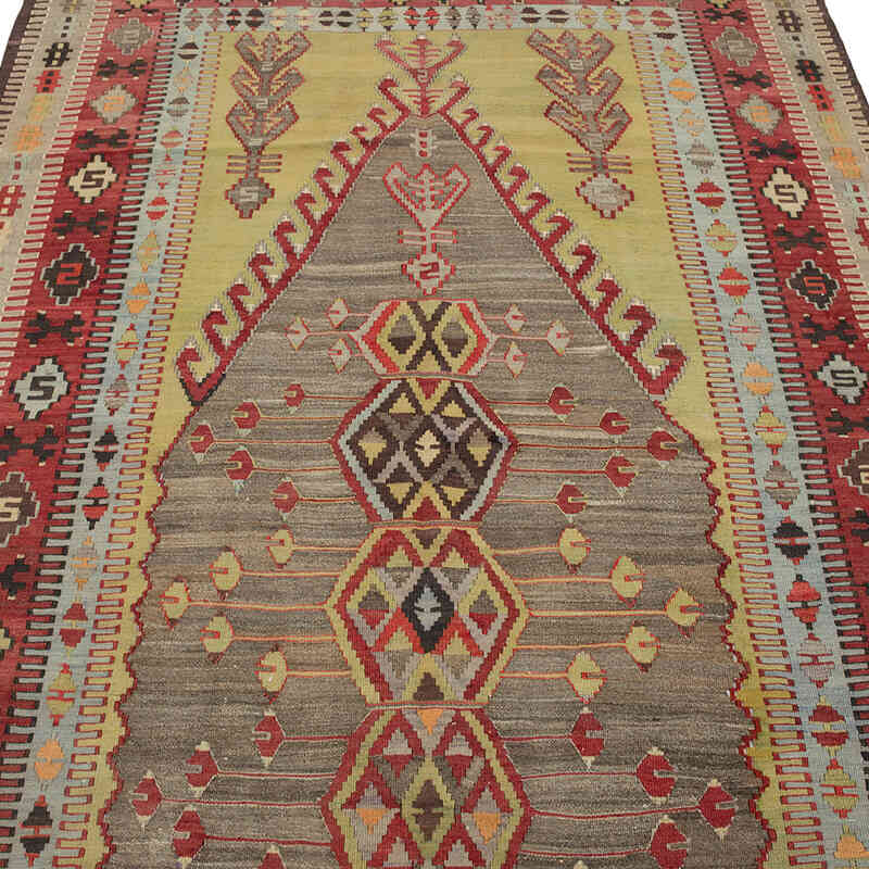 Vintage Konya Obruk Kilim Rug - 4' 8" x 7'  (56" x 84") - K0069118