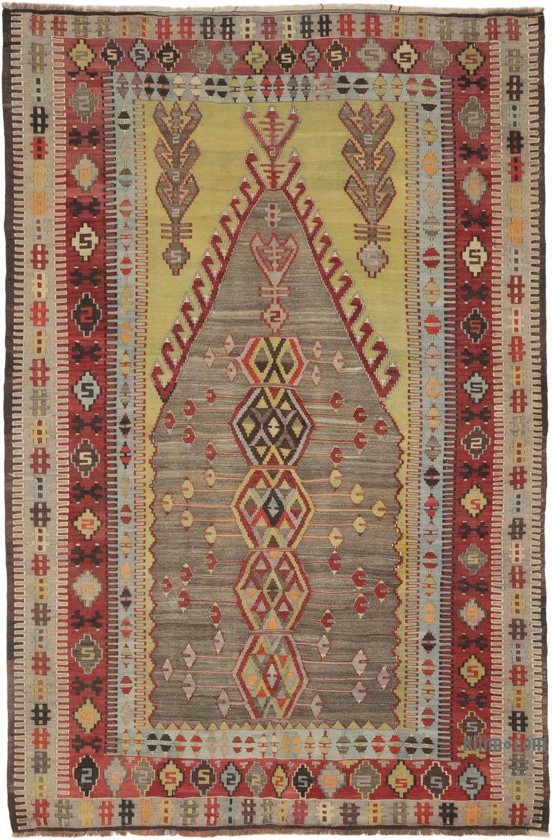 Vintage Konya Obruk Kilim Rug - 4' 8" x 7'  (56" x 84") - K0069118