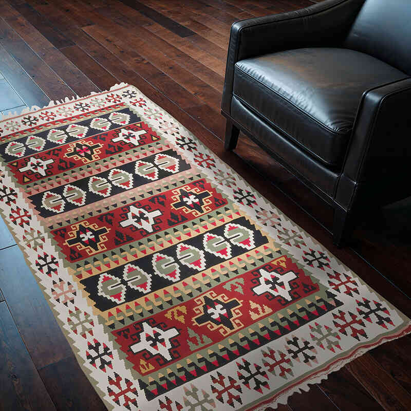 Alfombra Vintage Kilim Turca - 102 cm x 178 cm - K0069353