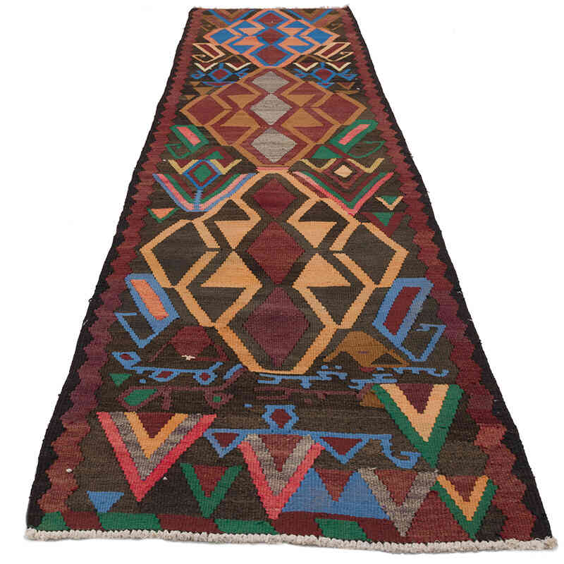 Vintage Herki Kilim Runner - 3'  x 12' 6" (36" x 150") - K0069358