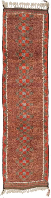 Vintage Tribal Runner Rug - 2' 11" x 11' 4" (35" x 136")