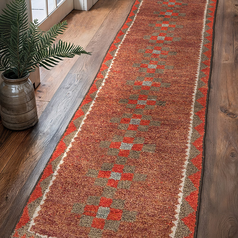 Vintage Tribal Runner Rug - 2' 11" x 11' 4" (35" x 136") - K0069366