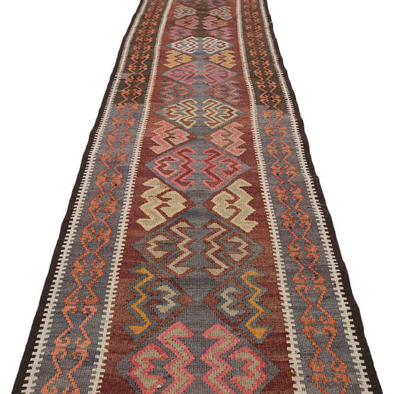 Vintage Tribal Kilim Runner - 2' 9" x 12' 5" (33" x 149") - K0069367