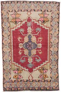 El Dokuma Vintage Halı - 116 cm x 176 cm