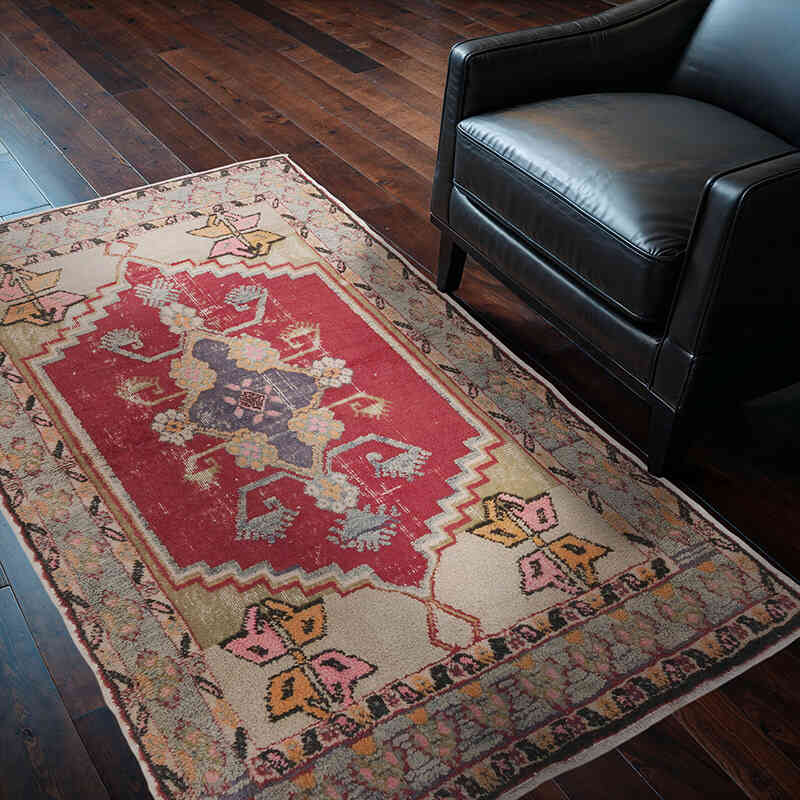 El Dokuma Vintage Halı - 116 cm x 176 cm - K0069368