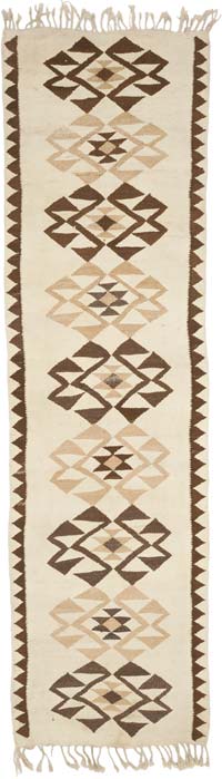 Vintage Tribal Kilim Runner - 3' 3" x 10' 8" (39" x 128")
