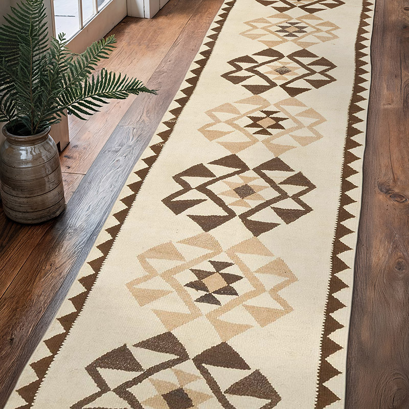 Alfombra Kilim Tribal Vintage - 100 cm x 326 cm - K0069375