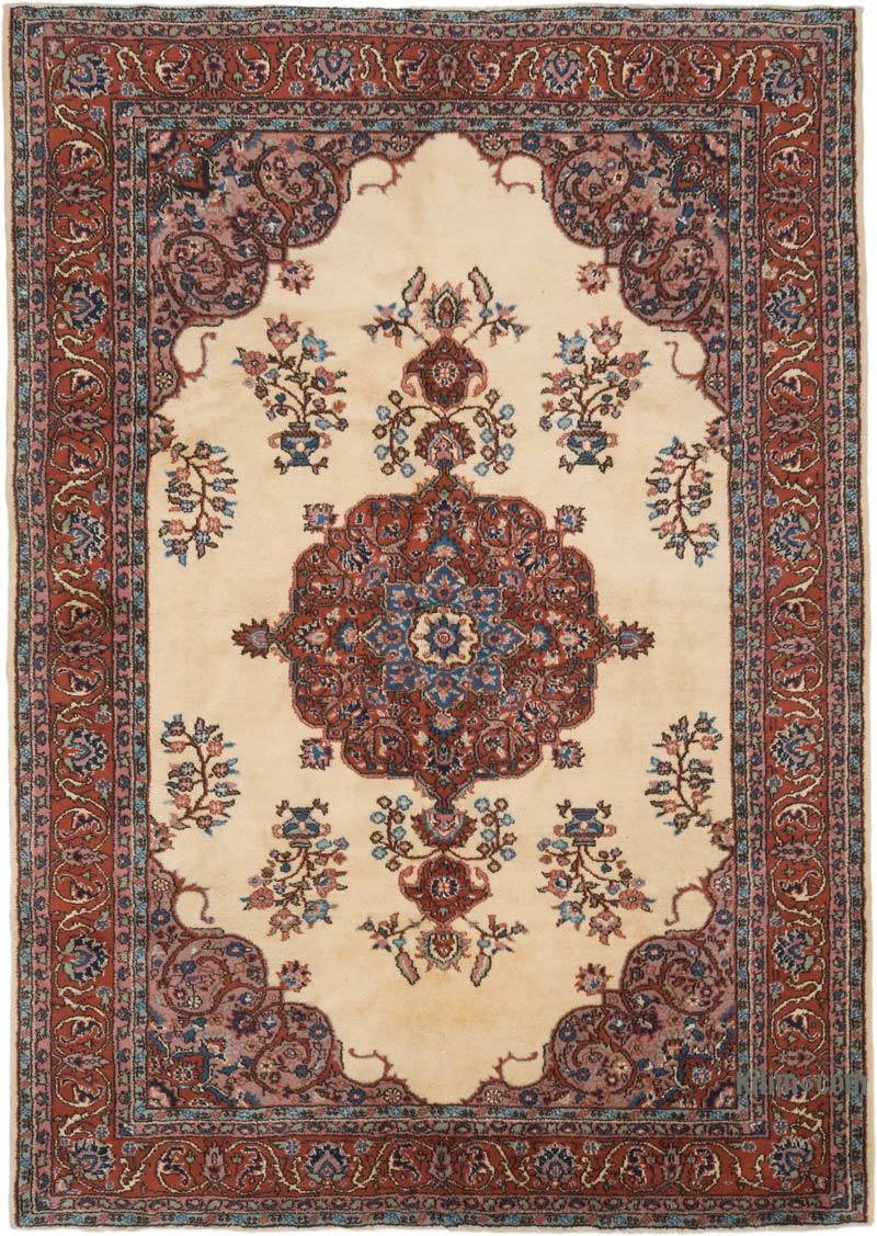 Vintage Turkish Hand-Knotted Rug - 6' 10" x 9' 7" (82" x 115") - K0069376