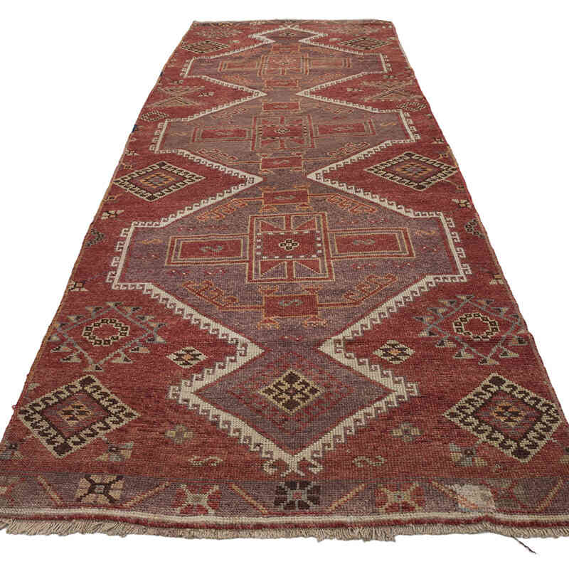Vintage Turkish Hand-Knotted Rug - 3' 10" x 11' 5" (46" x 137") - K0069384