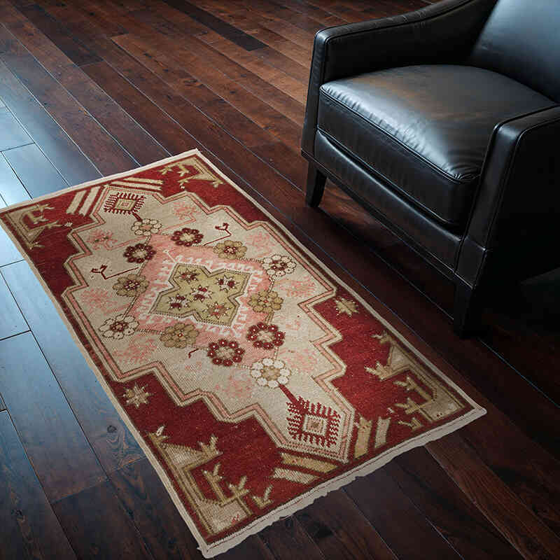 El Dokuma Vintage Halı - 78 cm x 133 cm - K0069390