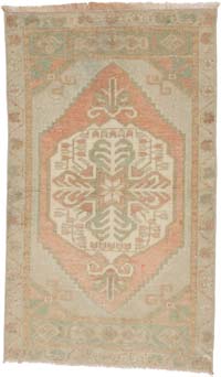 El Dokuma Vintage Halı - 52 cm x 89 cm
