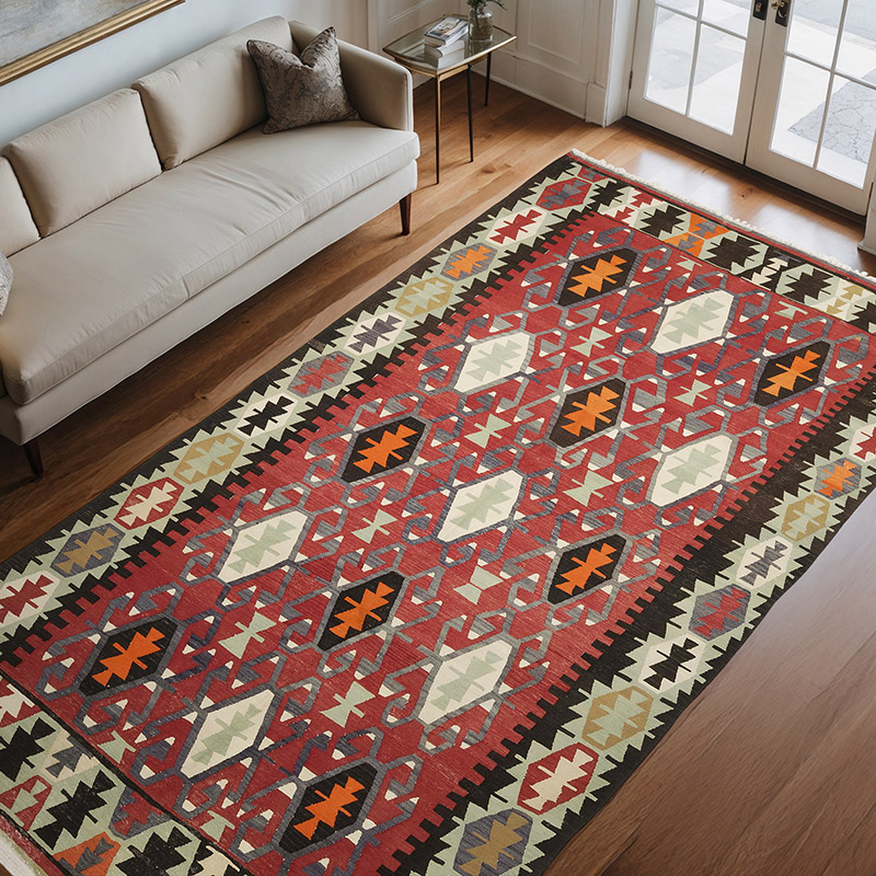 Alfombra Vintage Denizli Kilim - 190 cm x 332 cm - K0069403