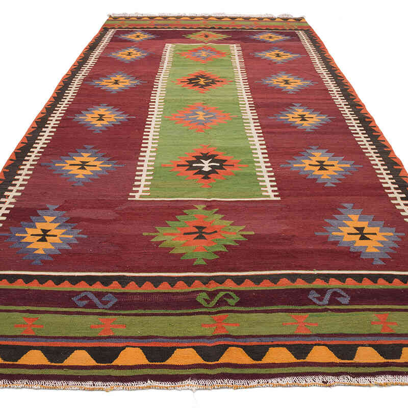 Vintage Manisa Kilim Rug - 6'  x 12' 3" (72" x 147") - K0069405