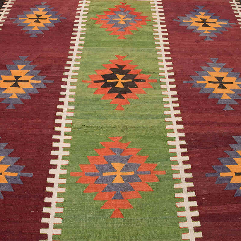 Vintage Manisa Kilim Rug - 6'  x 12' 3" (72" x 147") - K0069405