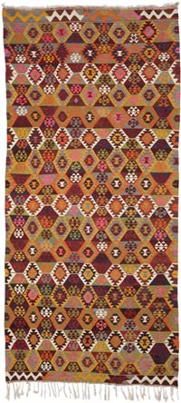 Vintage Tavas Kilim Rug - 5' 9" x 12' 6" (69" x 150")