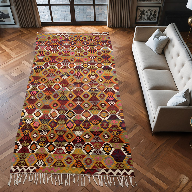 Alfombra Vintage Tavas Kilim - 176 cm x 381 cm - K0069406