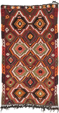 Vintage Mut Kilim Rug - 4' 9" x 8' 5" (57" x 101")