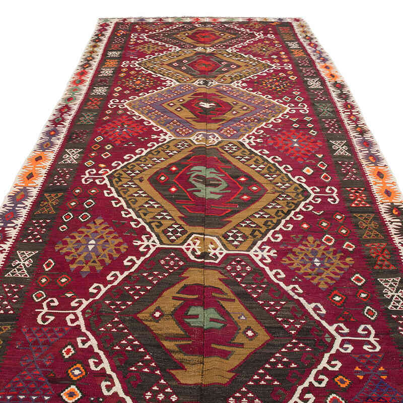 Vintage Kayseri Kilim Rug - 5'  x 11' 11" (60" x 143") - K0069419