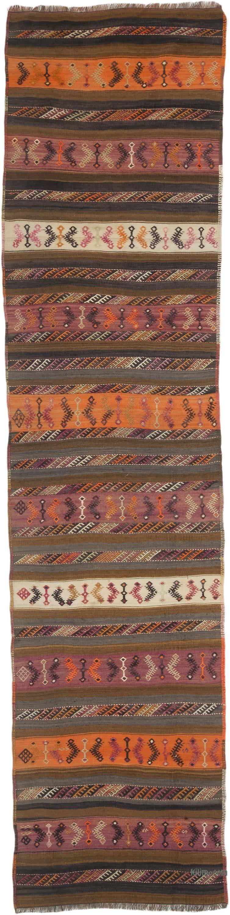 Vintage Malatya Kilim Runner - 2' 7" x 10' 9" (31" x 129") - K0069430