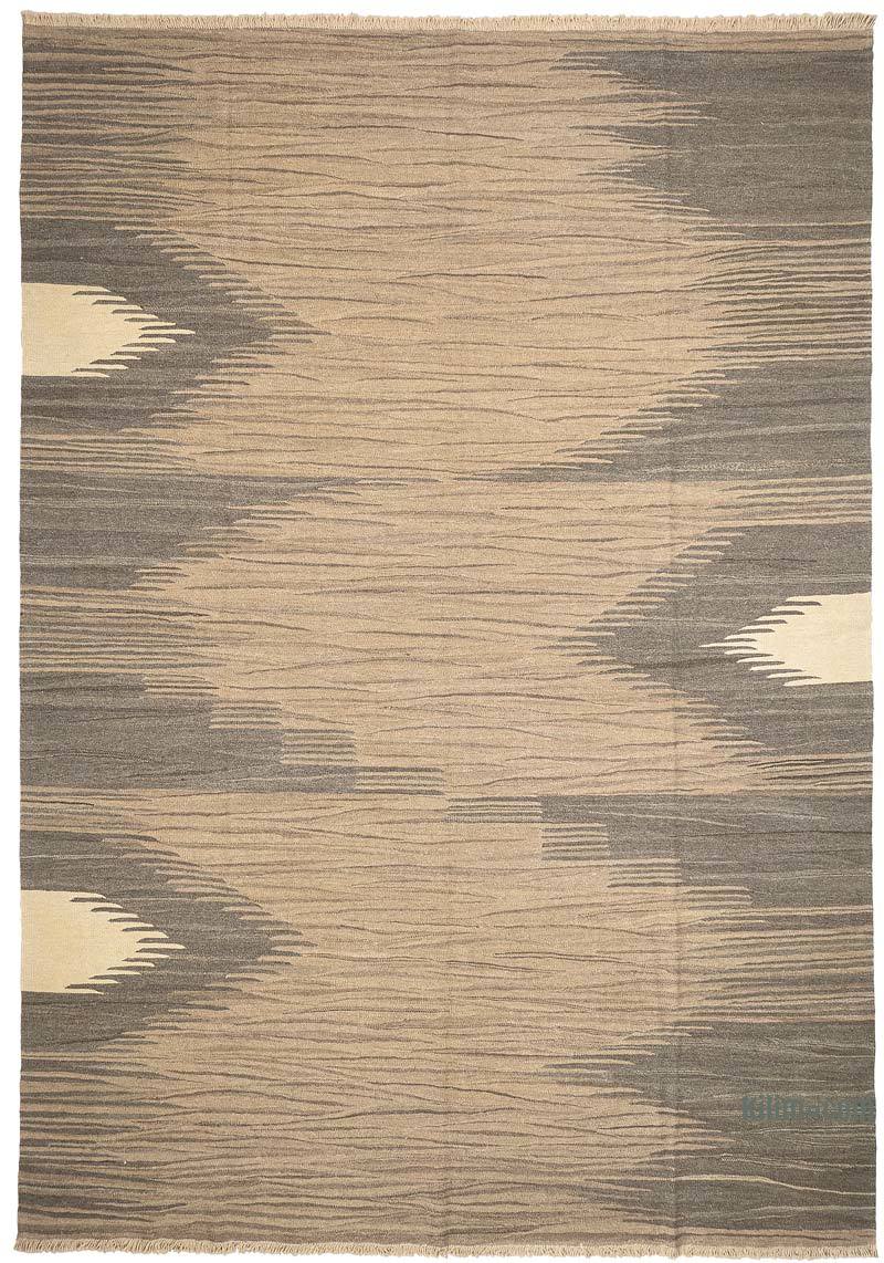 New Handwoven Turkish Kilim Rug - 8' 2" x 11' 6" (98" x 138") - K0069449