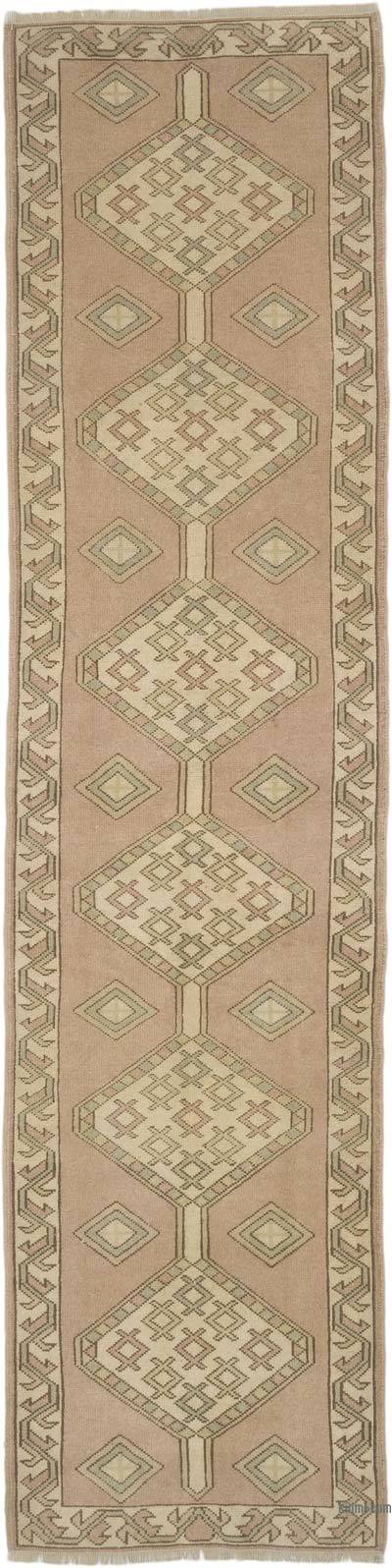 Vintage Turkish Hand-Knotted Runner - 2' 8" x 10' 9" (32" x 129")