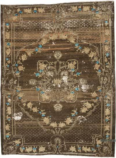 Alfombra Vintage Turca Anudada a Mano - 206 cm x 281 cm