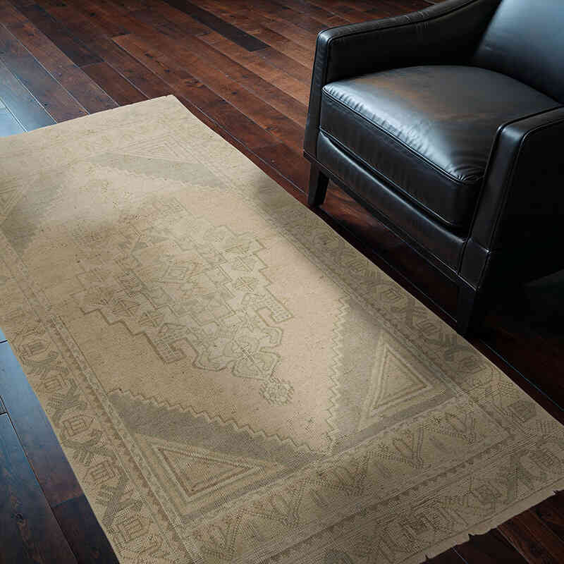 Vintage Turkish Hand-Knotted Rug - 3' 10" x 6' 7" (46" x 79") - K0069487