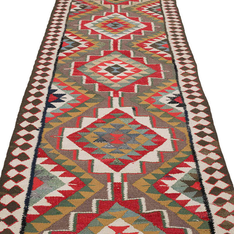 Vintage Anadolu Kilim Yolluk - 98 cm x 370 cm - K0069491