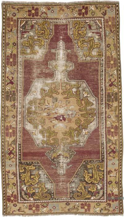 El Dokuma Vintage Halı - 118 cm x 207 cm