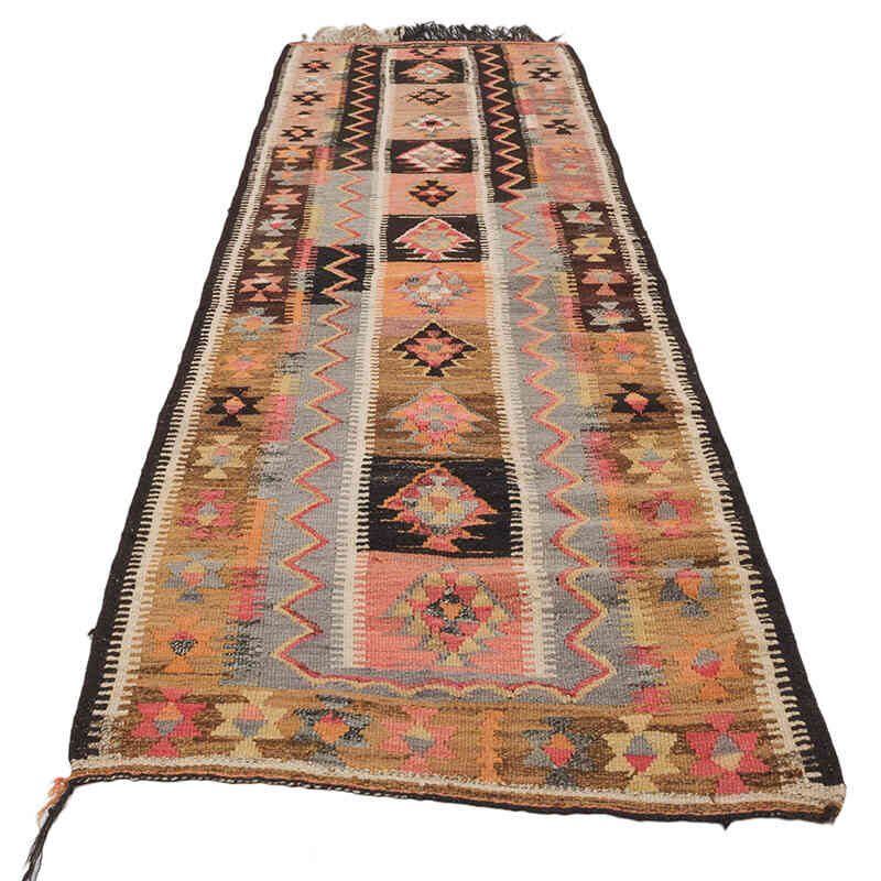 Vintage Tribal Kilim Runner - 3' 1" x 10'  (37" x 120") - K0069494