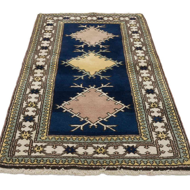 Vintage Turkish Hand-Knotted Rug - 2' 10" x 5'  (34" x 60") - K0069508