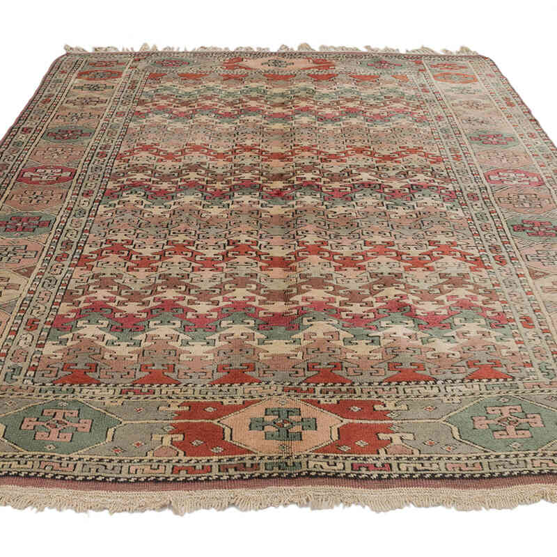 Alfombra Vintage Turca Anudada a Mano - 179 cm x 235 cm - K0069511