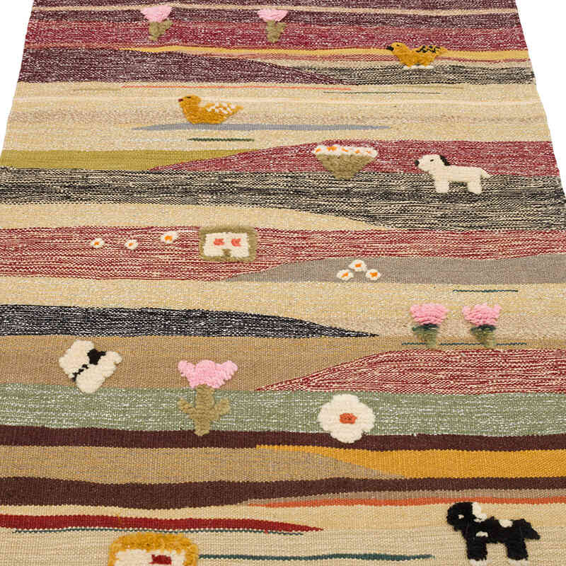 New Handwoven Turkish Kilim Rug - 3' 1" x 5' 9" (37" x 69") - K0069519