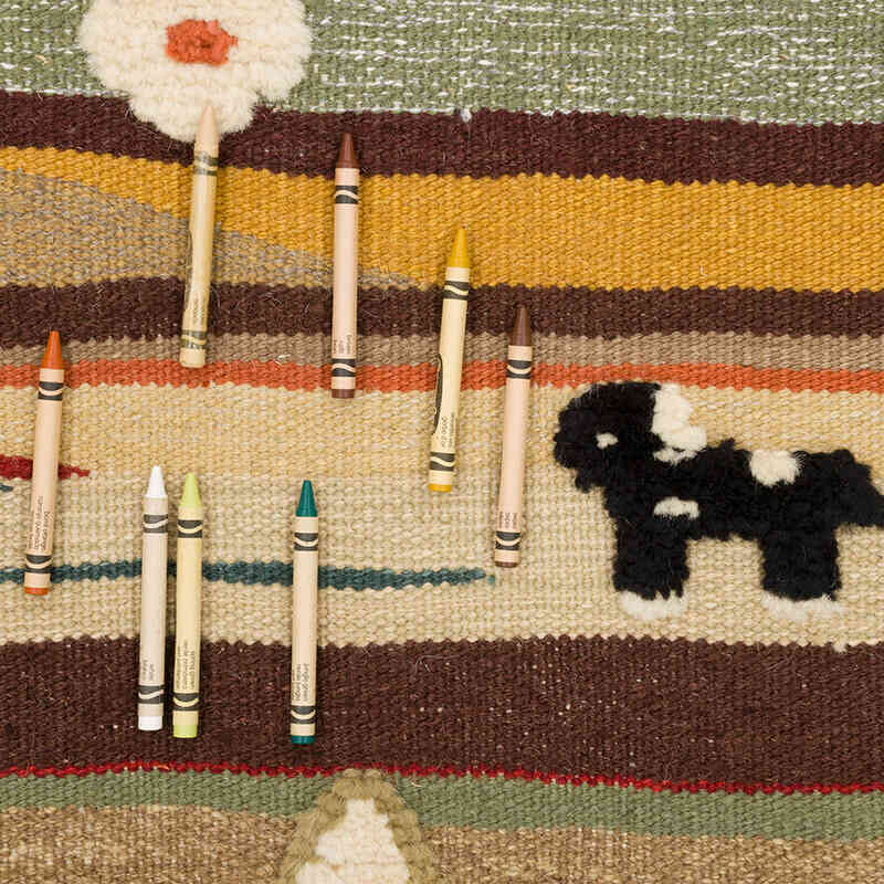 New Handwoven Turkish Kilim Rug - 3' 1" x 5' 9" (37" x 69") - K0069519