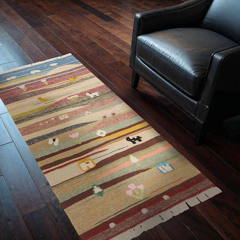 New Handwoven Turkish Kilim Rug - 3' 1" x 5' 9" (37" x 69") - K0069519