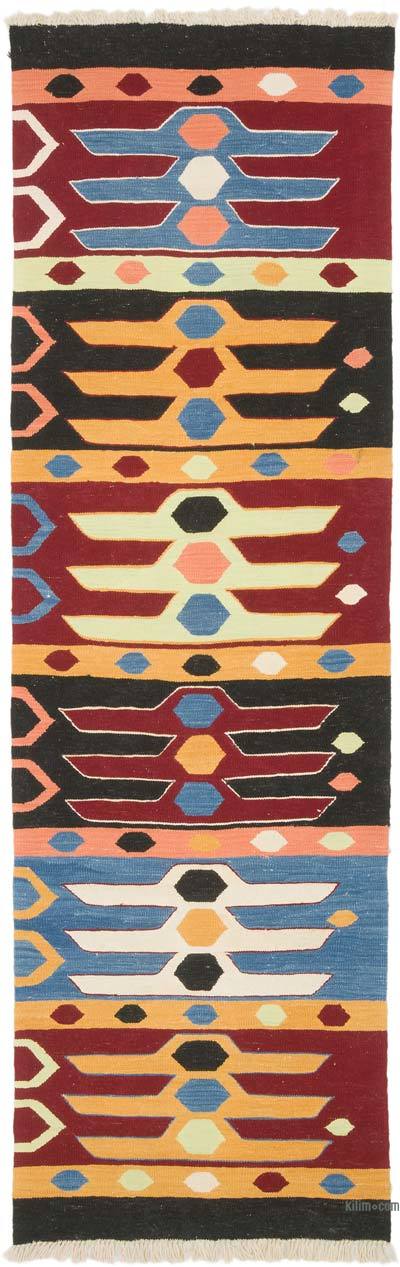 New Handwoven Turkish Kilim Runner - 3' 1" x 9' 11" (37" x 119")