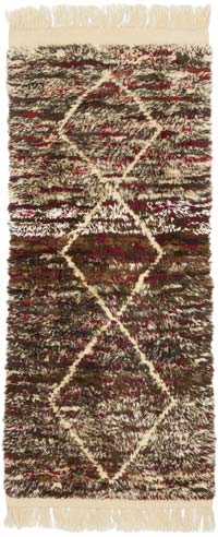 Yeni Fas Stili El Dokuma Tulu Yolluk - 91 cm x 207 cm