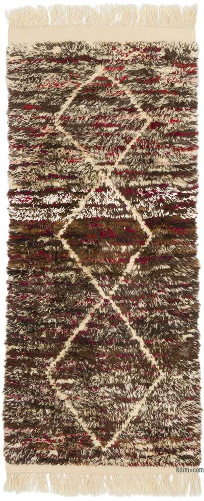 Yeni Fas Stili El Dokuma Tulu Yolluk - 91 cm x 207 cm