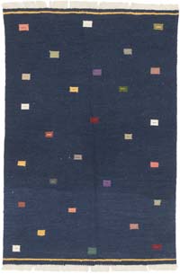 New Handwoven Turkish Kilim Rug - 4' 1" x 6'  (49" x 72")