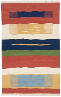 New Handwoven Turkish Kilim Rug - 4'  x 6' 2" (48" x 74")