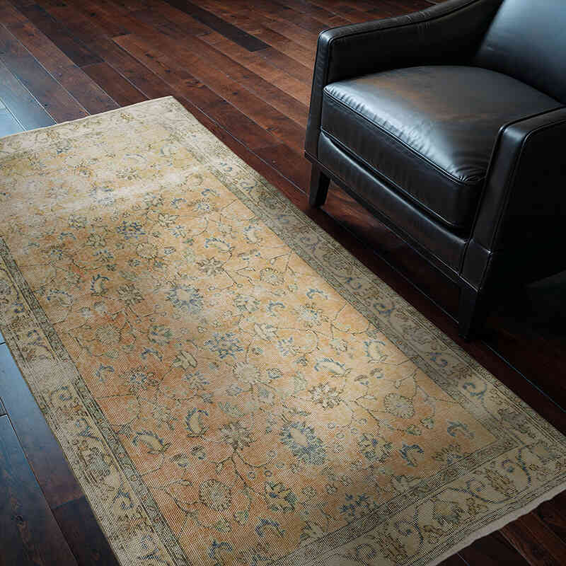 Vintage Turkish Hand-Knotted Rug - 3' 9" x 6' 8" (45" x 80") - K0069543