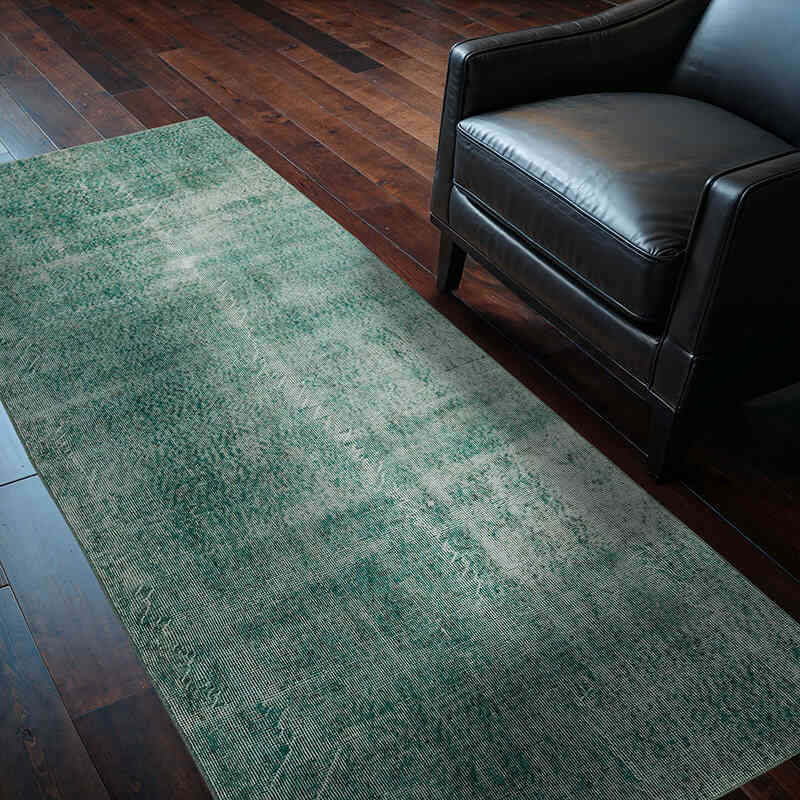 Over-dyed Vintage Hand-Knotted Turkish Rug - 3' 4" x 7' 2" (40" x 86") - K0069545