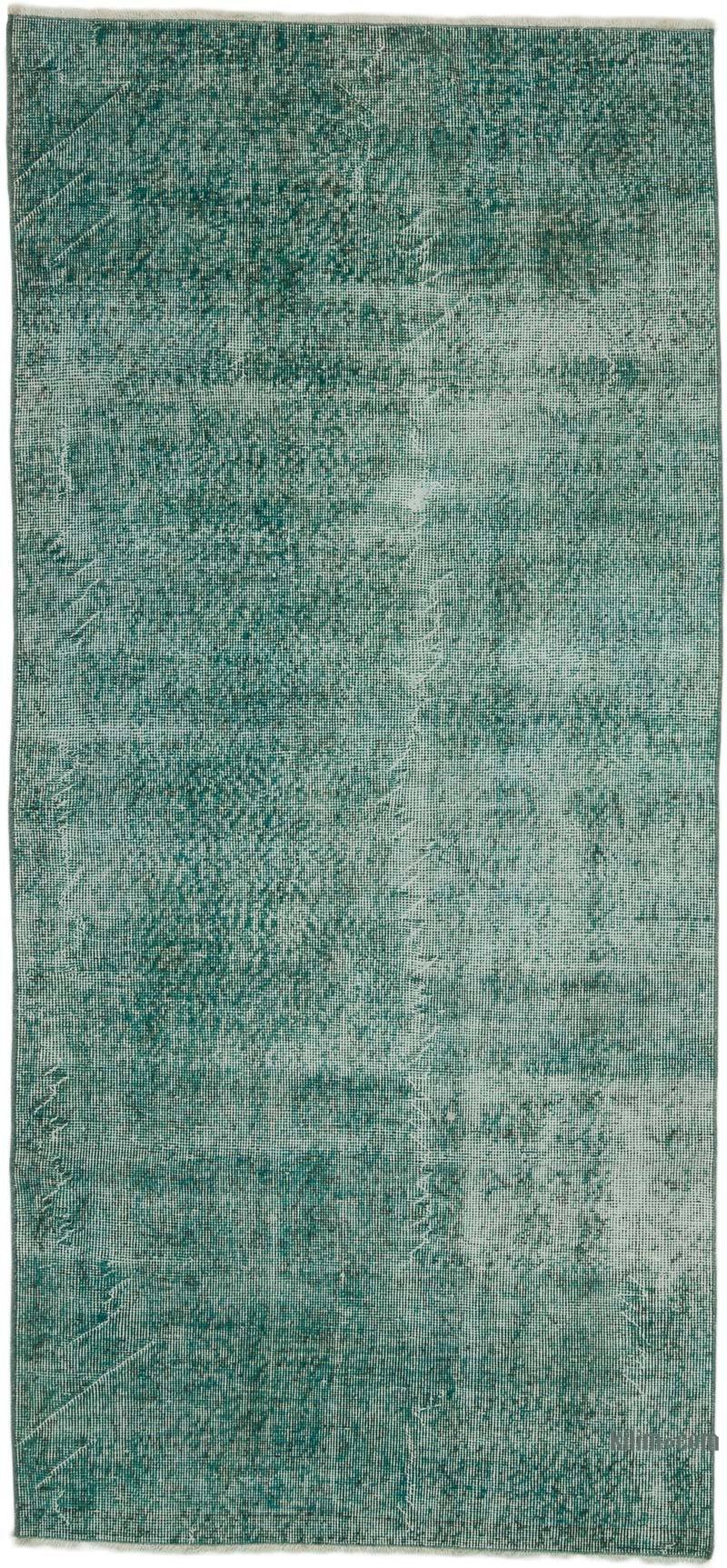 Over-dyed Vintage Hand-Knotted Turkish Rug - 3' 4" x 7' 2" (40" x 86") - K0069545
