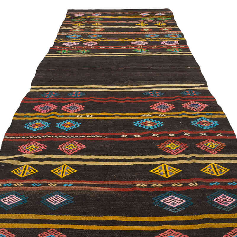 Vintage Turkish Kilim Runner - 4' 5" x 12' 8" (53" x 152") - K0069552
