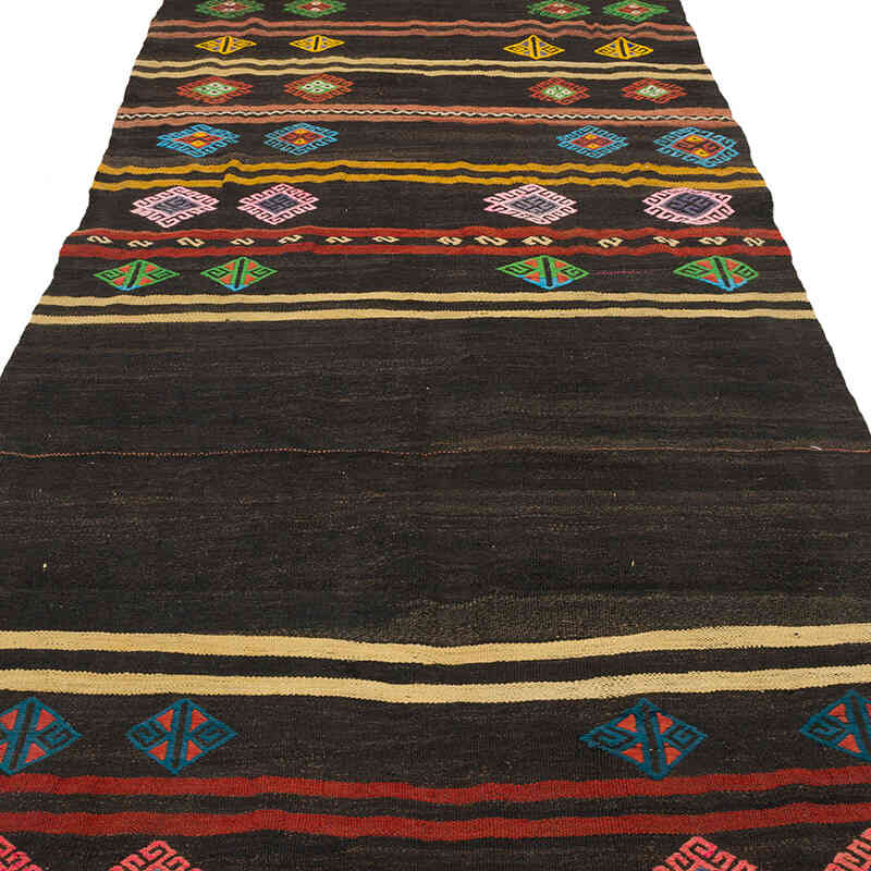Vintage Turkish Kilim Runner - 4' 5" x 12' 8" (53" x 152") - K0069552